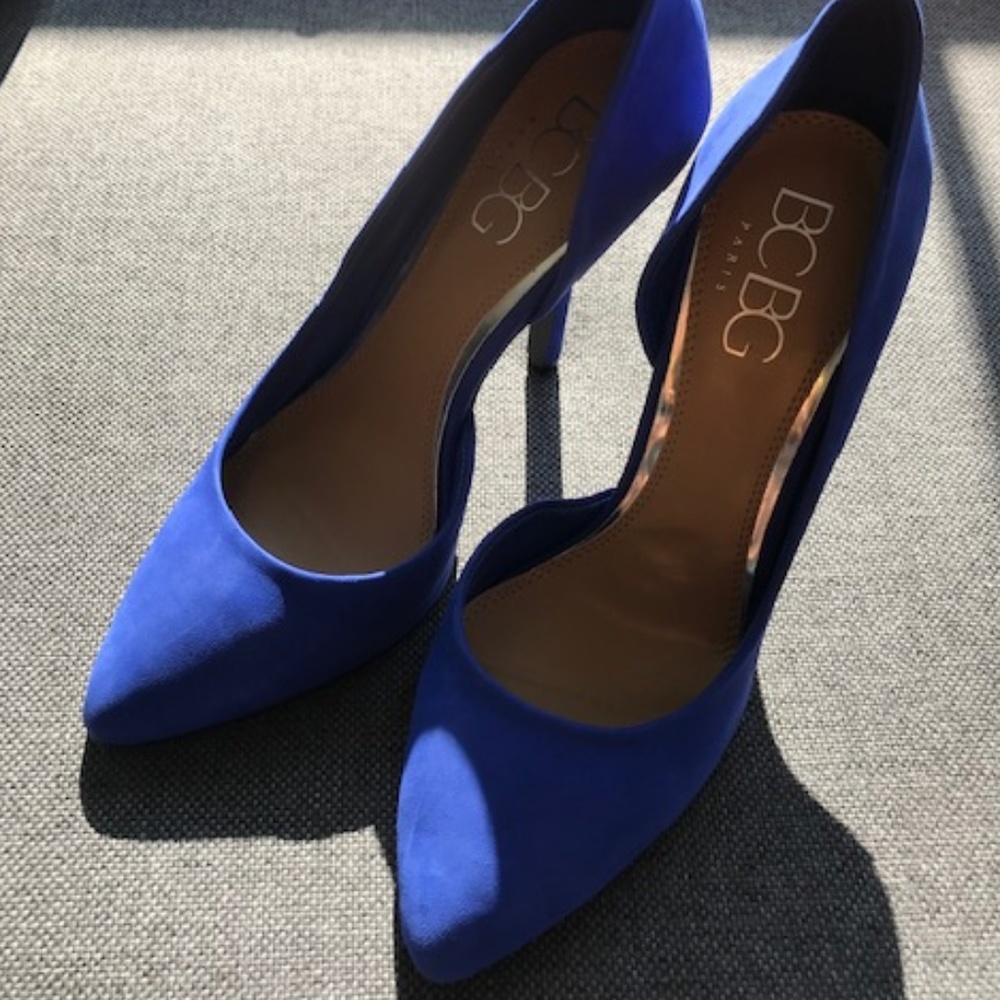 Blue Sapphire Suede BCBG Heels (Size 10)